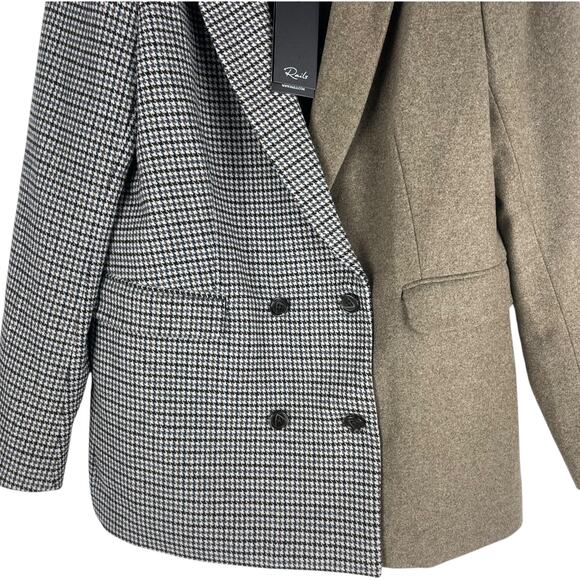 Rails Cody Double Breasted Blazer Mixed Mini Check Pattern Size M - Picture 6 of 12